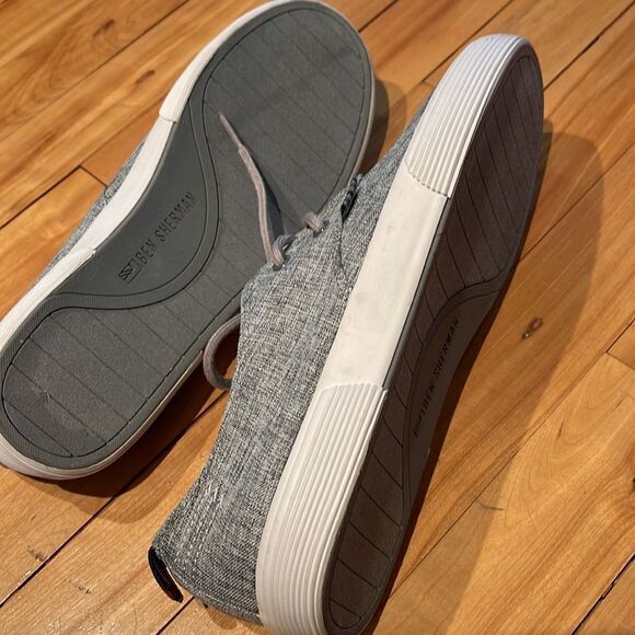 Ben Sherman heather gray canvas white sidewall tie sneakers. Size 7. - Picture 5 of 8